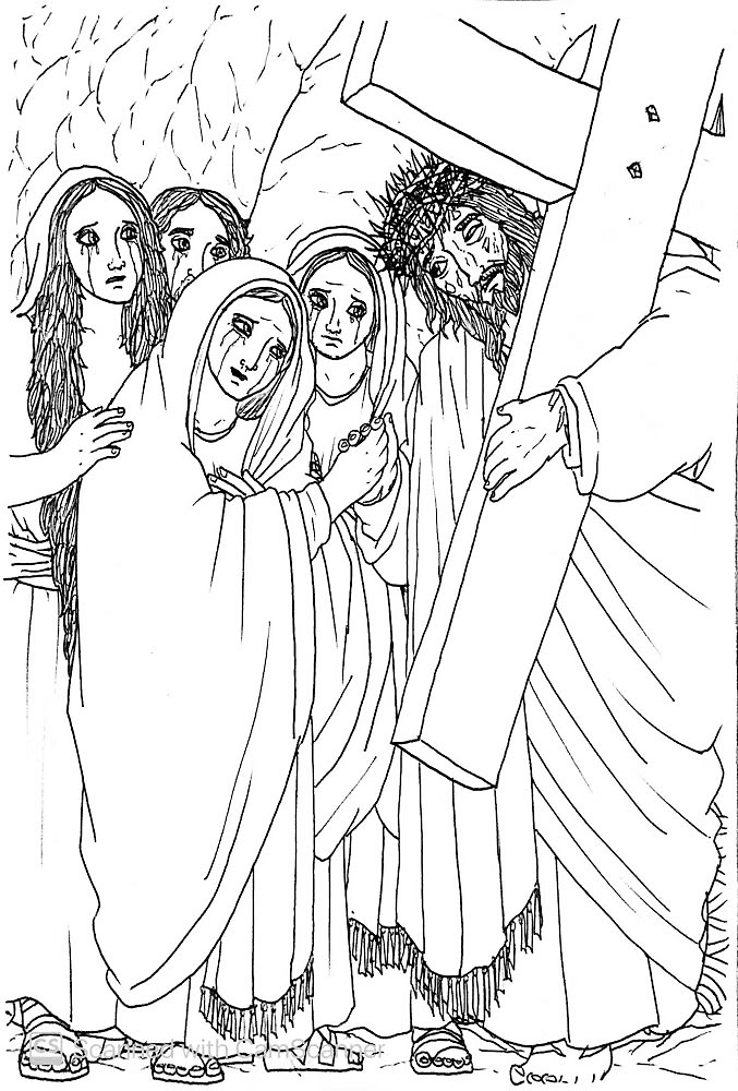 Desenho de Sexta Feira Santa para colorir