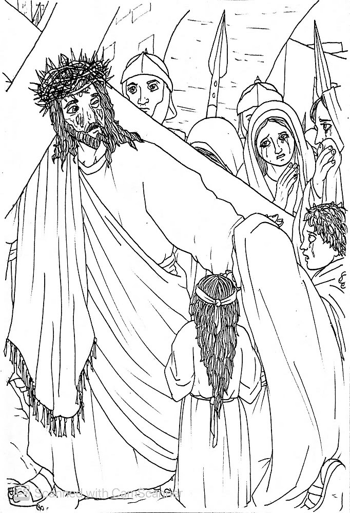 Desenho de Sexta Feira Santa para colorir