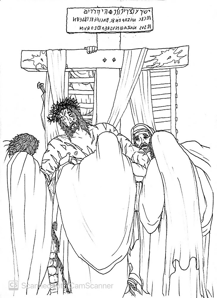 Desenho de Sexta Feira Santa para colorir
