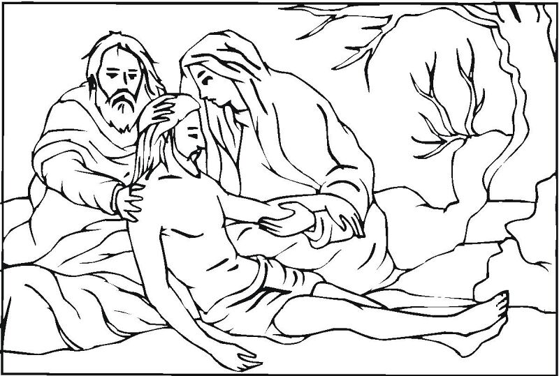 Desenho de Sexta Feira Santa para colorir