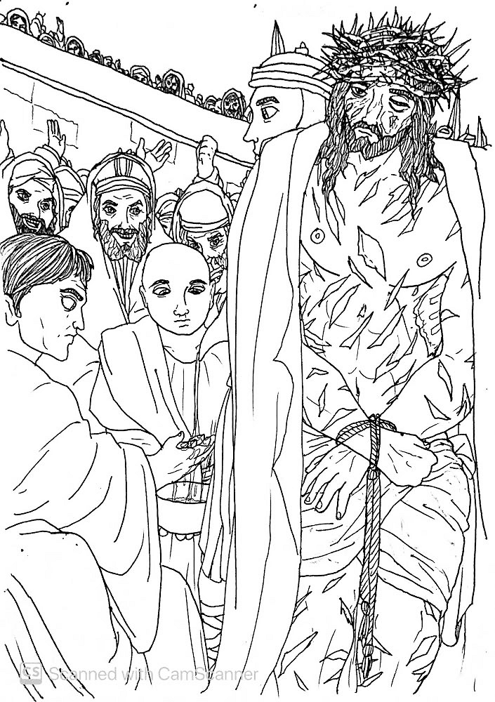 Desenho de Sexta Feira Santa para colorir