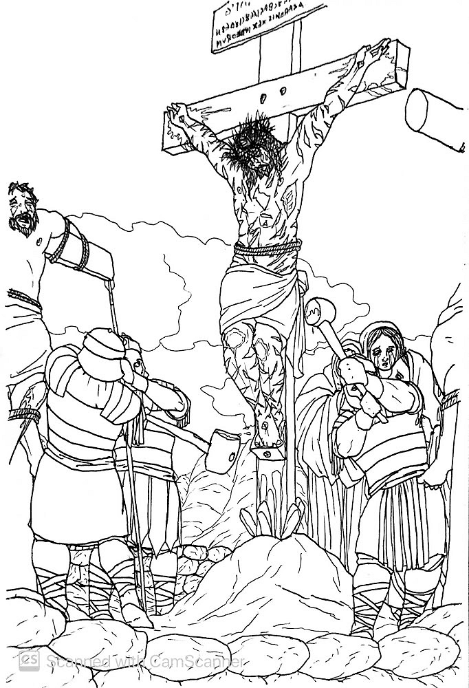 Desenho de Sexta Feira Santa para colorir