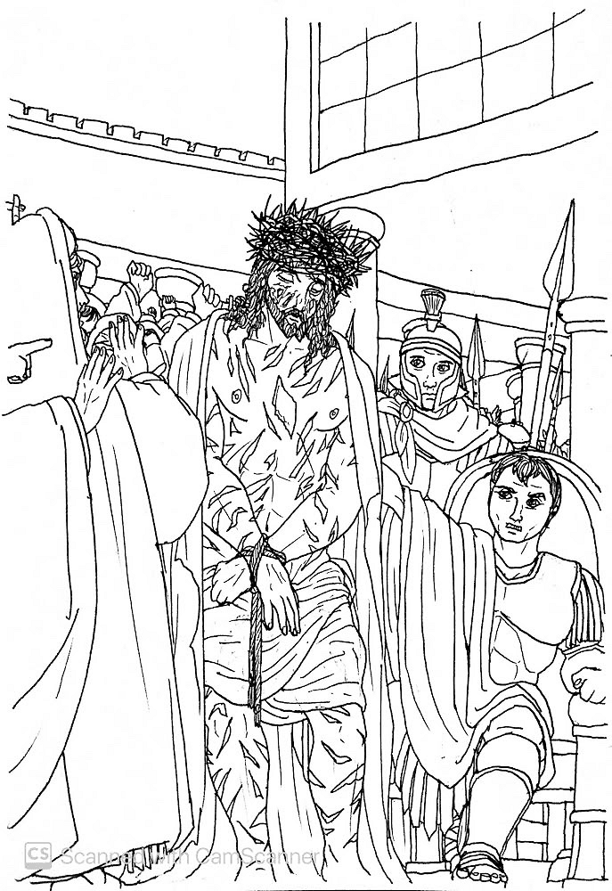 Desenho de Sexta Feira Santa para colorir