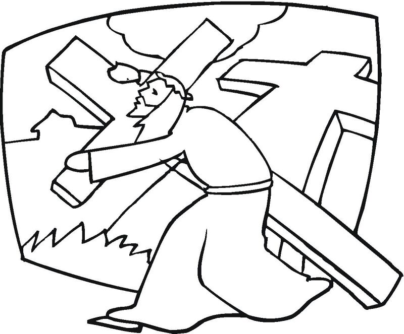 Desenho de Sexta Feira Santa para colorir