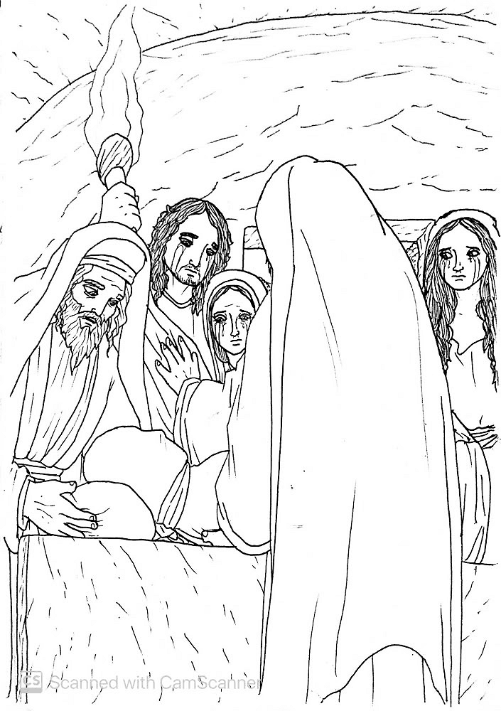 Desenho de Sexta Feira Santa para colorir