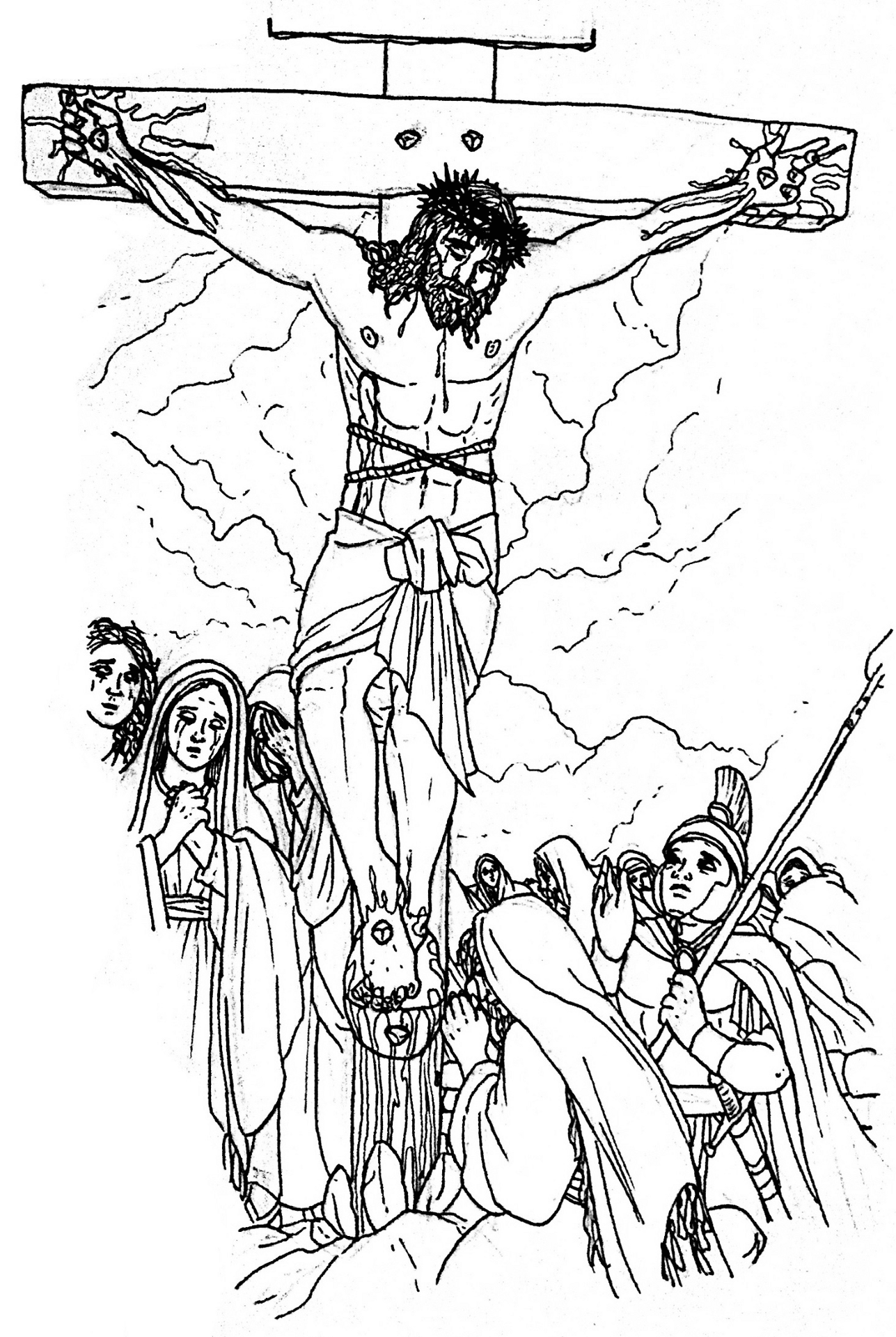 Desenho de Sexta Feira Santa para colorir