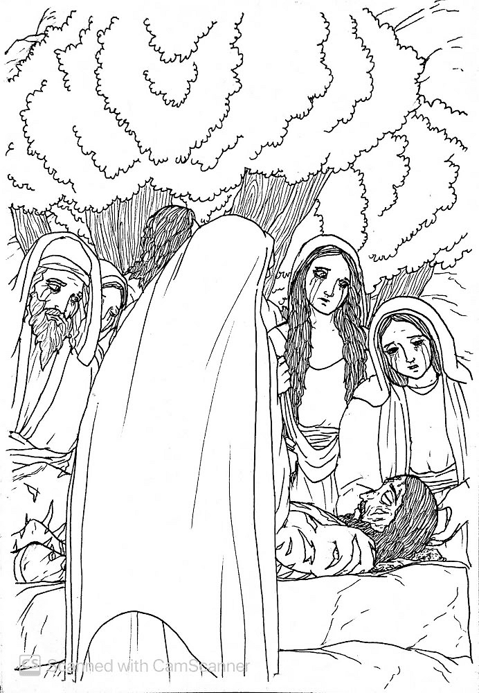 Desenho de Sexta Feira Santa para colorir