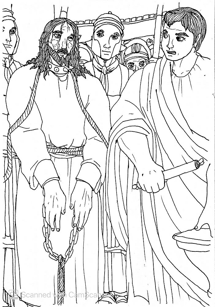 Desenho de Sexta Feira Santa para colorir
