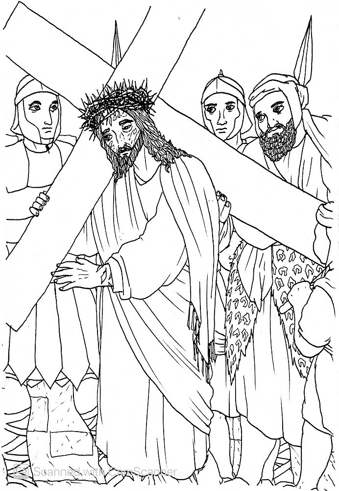 Desenho de Sexta Feira Santa para colorir