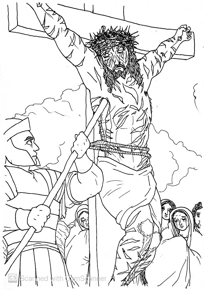 Desenho de Sexta Feira Santa para colorir