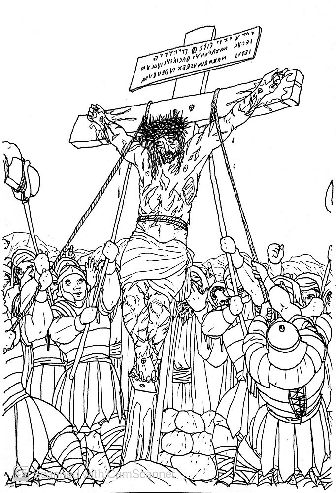 Desenho de Sexta Feira Santa para colorir