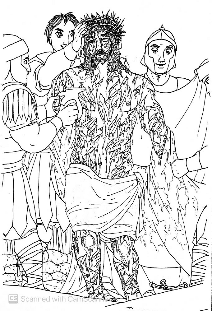 Desenho de Sexta Feira Santa para colorir