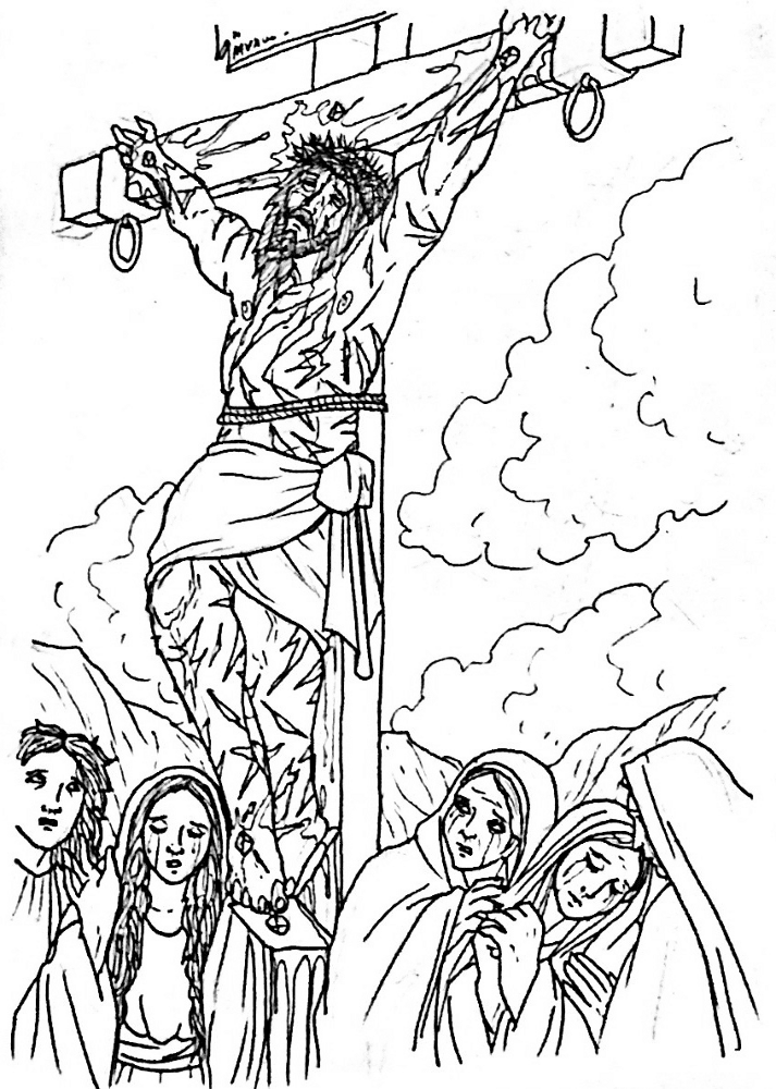 Desenho de Sexta Feira Santa para colorir