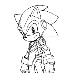 Desenho de Shadow The Hedgehog Sonic para colorir e imprimir: número 5