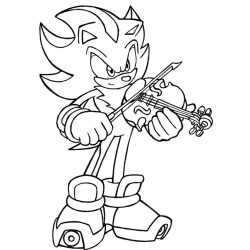 Desenho de Shadow The Hedgehog Sonic para colorir e imprimir: número 9