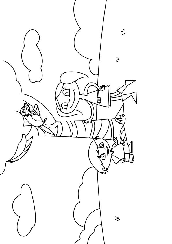 Desenho de Show da Luna para colorir e imprimir: número 5