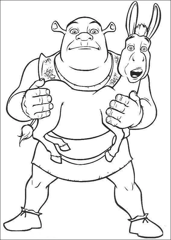 Desenho de Shrek para colorir e imprimir: número 2