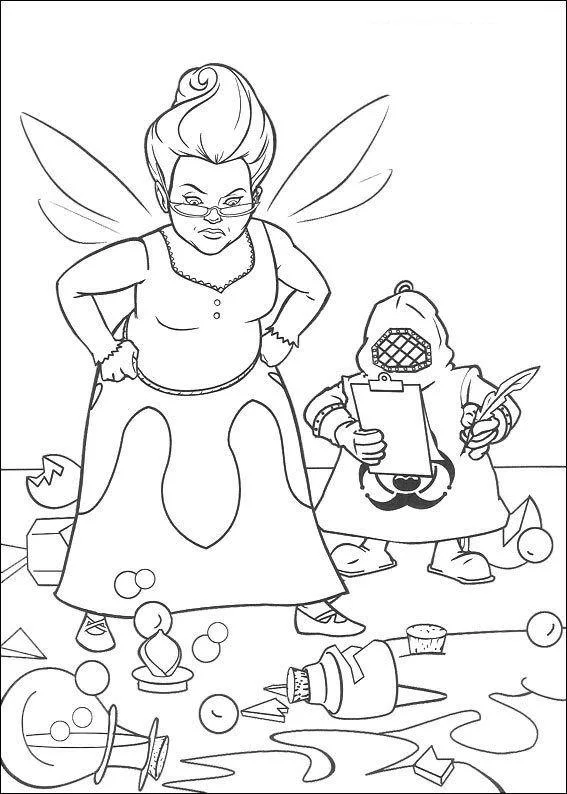 Desenho de Shrek para colorir e imprimir: número 4