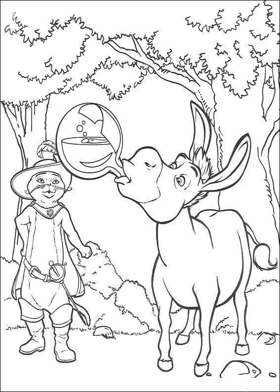 Desenho de Shrek para colorir e imprimir: número 5