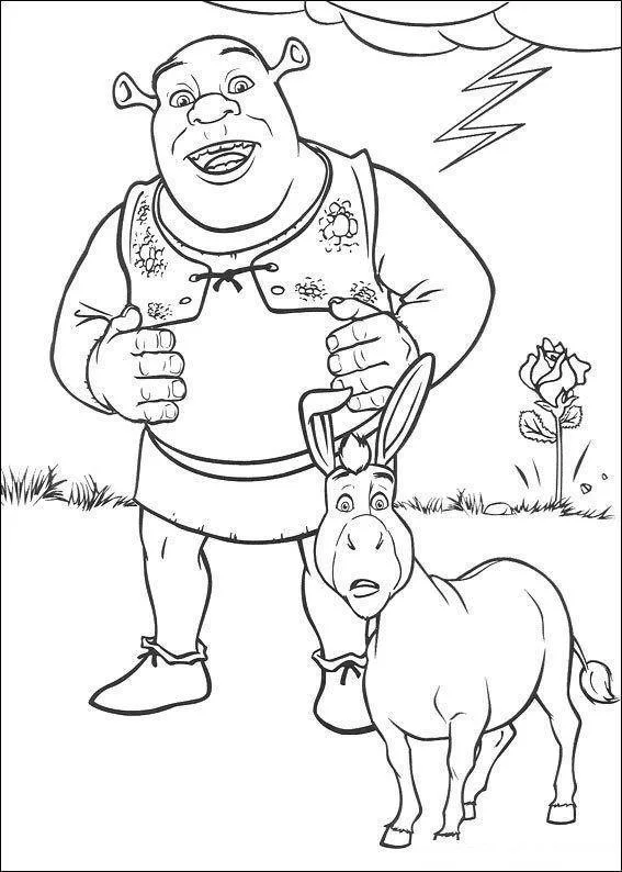 Desenho de Shrek para colorir e imprimir: número 6