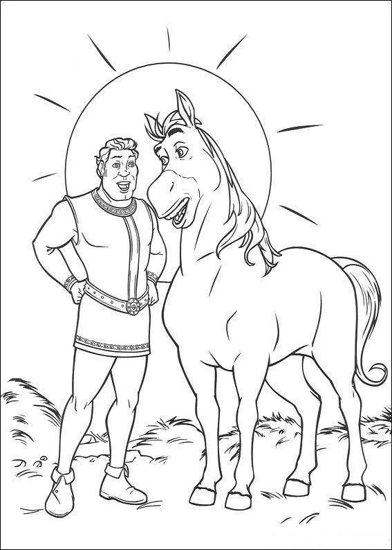 Desenho de Shrek para colorir e imprimir: número 7