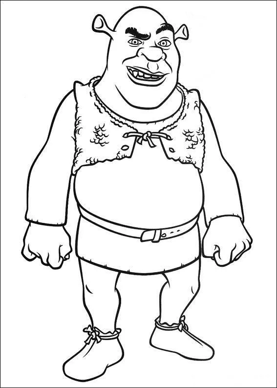 Desenho de Shrek para colorir e imprimir: número 13