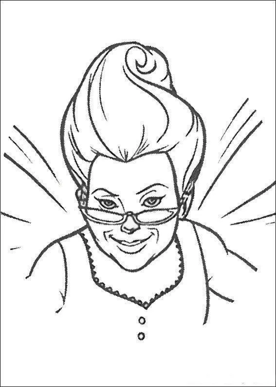 Desenho de Shrek para colorir e imprimir: número 16