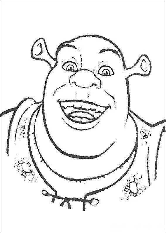 Desenho de Shrek para colorir e imprimir: número 19