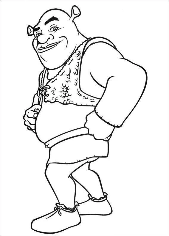 Desenho de Shrek para colorir e imprimir: número 24