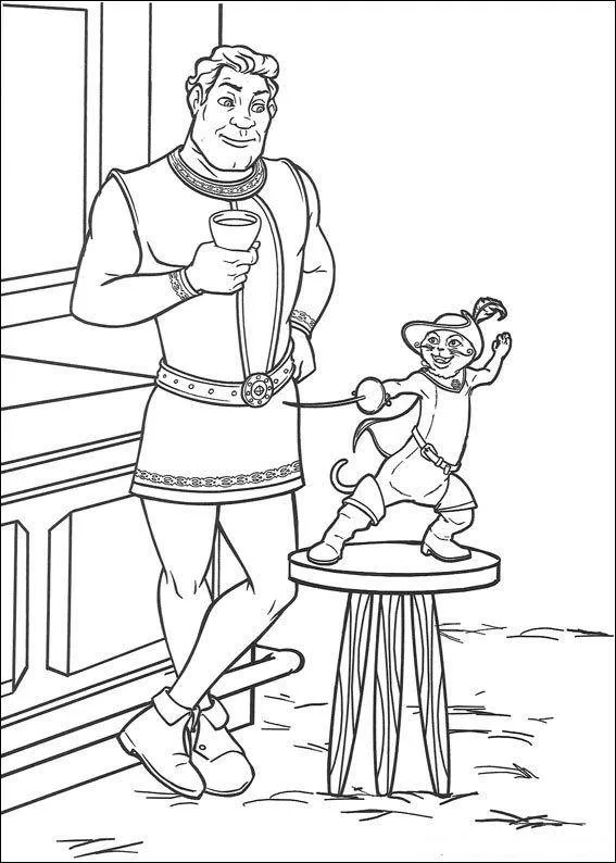Desenho de Shrek para colorir e imprimir: número 25