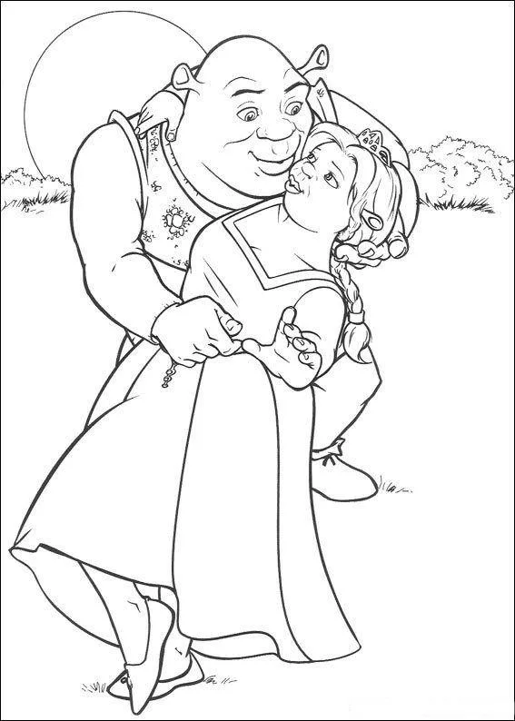 Desenho de Shrek para colorir e imprimir: número 29