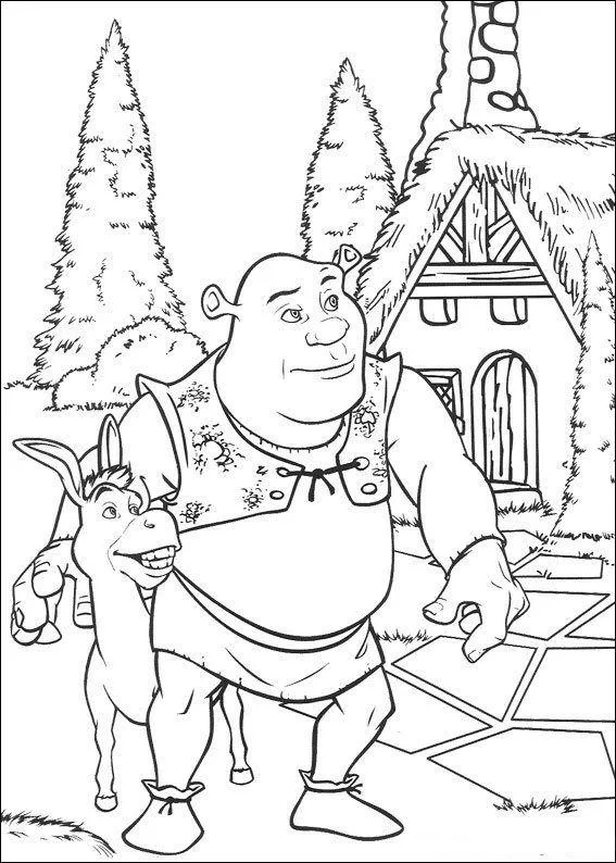 Desenho de Shrek para colorir e imprimir: número 30
