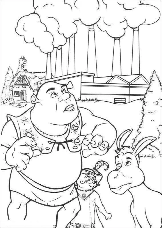 Desenho de Shrek para colorir e imprimir: número 31