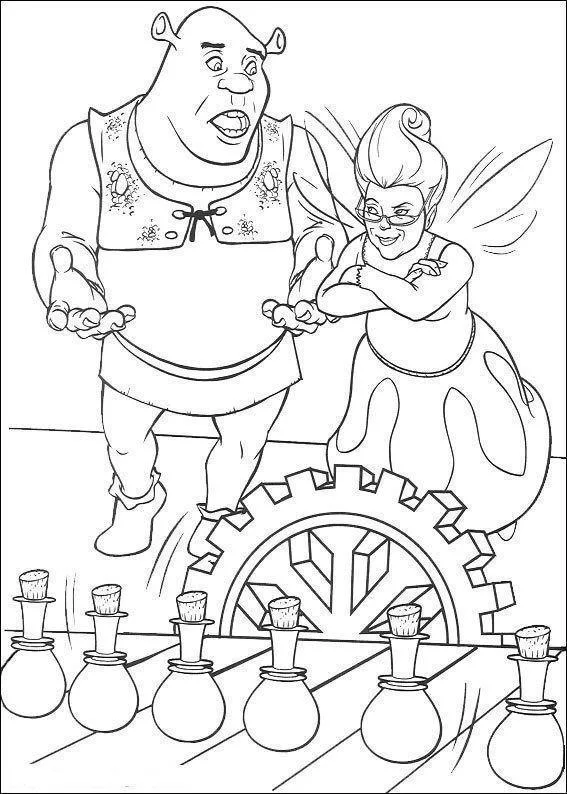Desenho de Shrek para colorir e imprimir: número 33