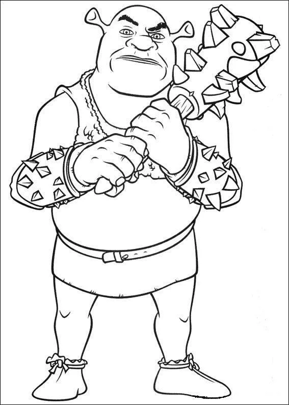 Desenho de Shrek para colorir e imprimir: número 35