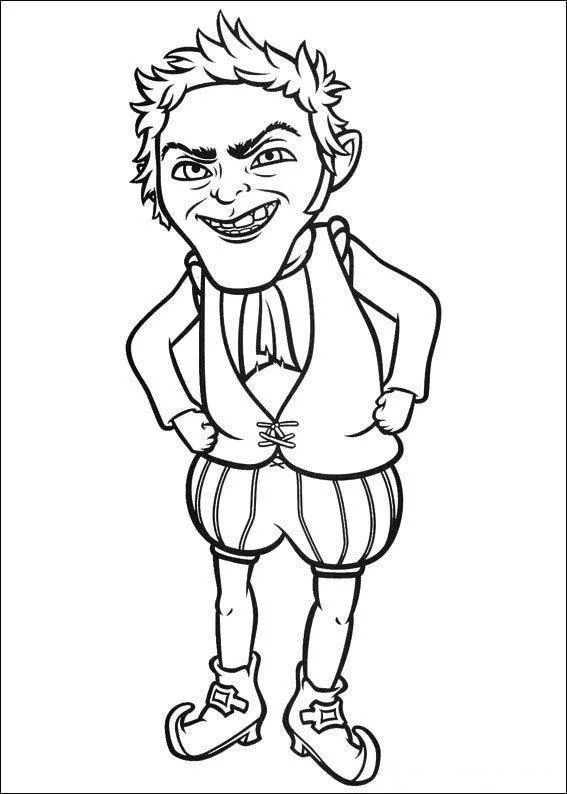 Desenho de Shrek para colorir e imprimir: número 38