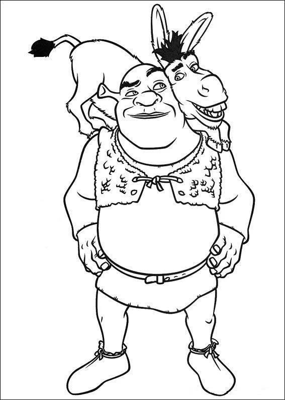 Desenho de Shrek para colorir e imprimir: número 40