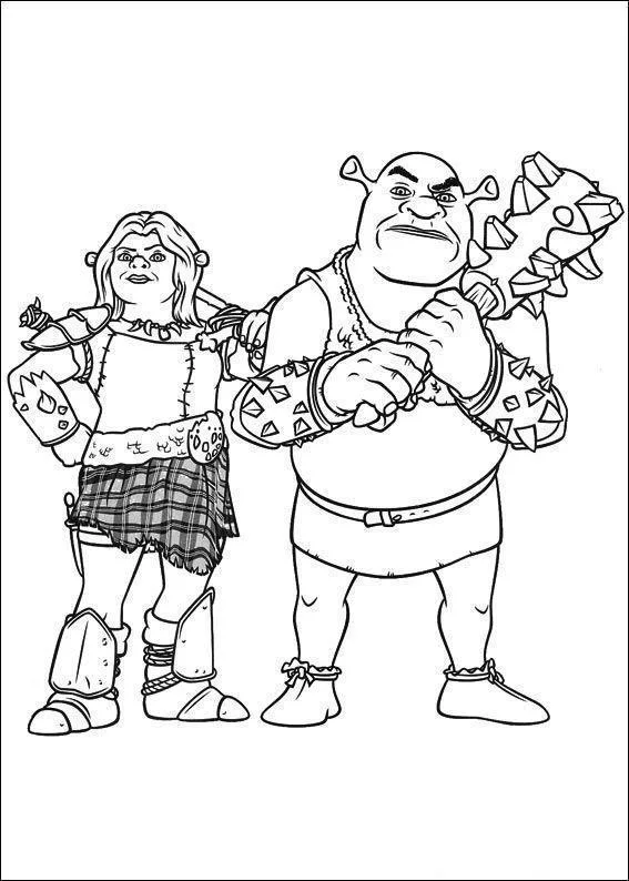 Desenho de Shrek para colorir e imprimir: número 41