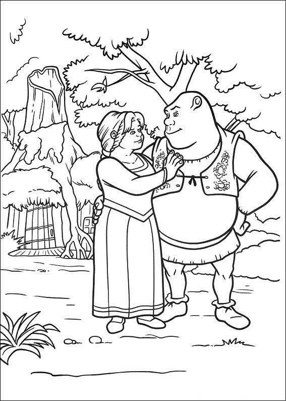 Desenho de Shrek para colorir e imprimir: número 42