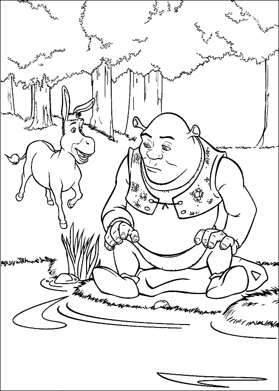 Desenho de Shrek para colorir e imprimir: número 43