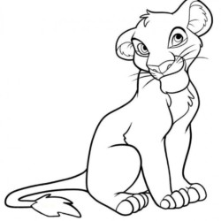 Desenho de Simba para colorir e imprimir: número 8