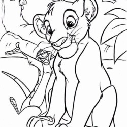Desenho de Simba para colorir e imprimir: número 10