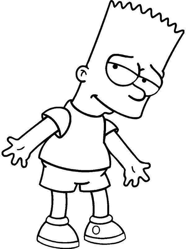 Desenho de Simpsons para colorir e imprimir: número 2