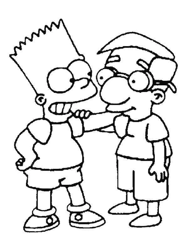 Desenho de Simpsons para colorir e imprimir: número 3
