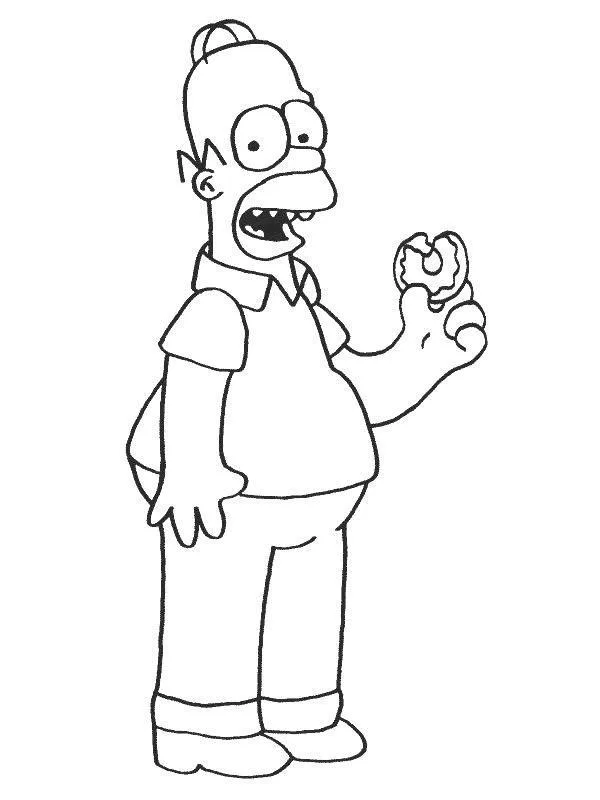 Desenho de Simpsons para colorir e imprimir: número 9