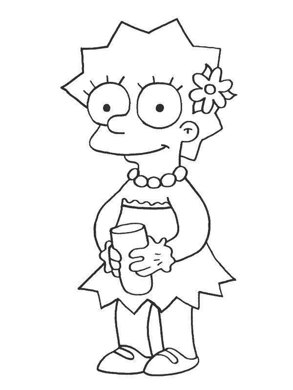 Desenho de Simpsons para colorir e imprimir: número 10