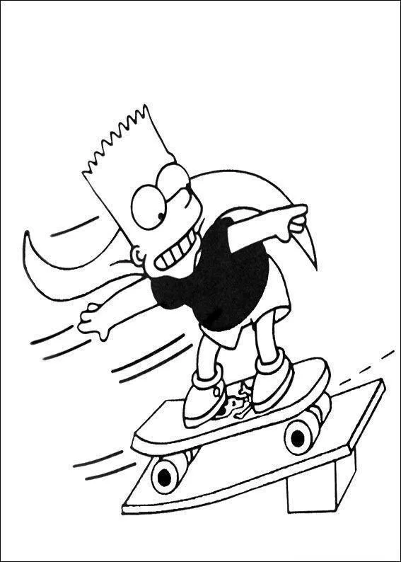 Desenho de Simpsons para colorir e imprimir: número 11