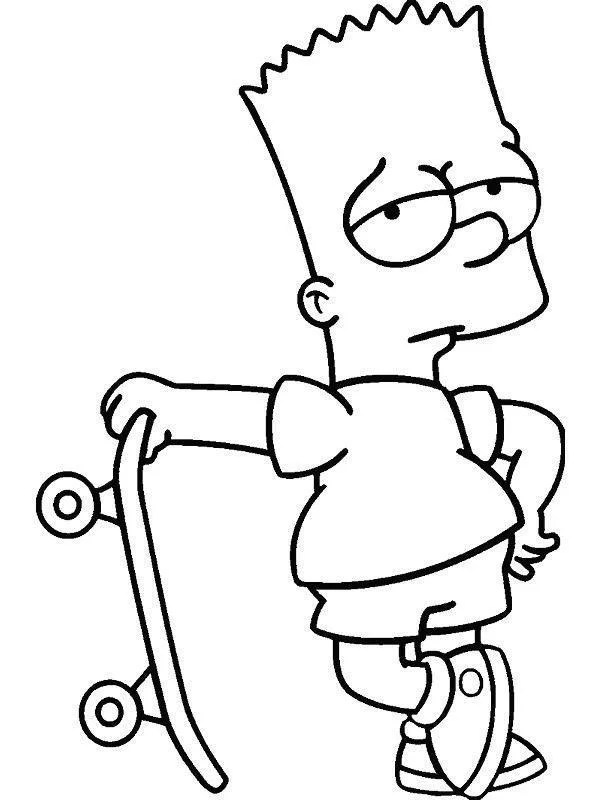 Desenho de Simpsons para colorir e imprimir: número 12