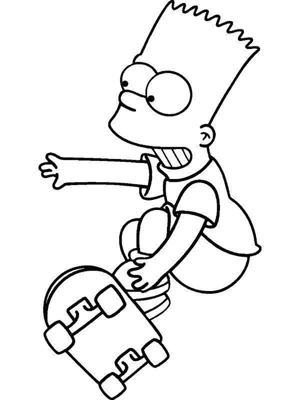 Desenho de Simpsons para colorir e imprimir: número 13