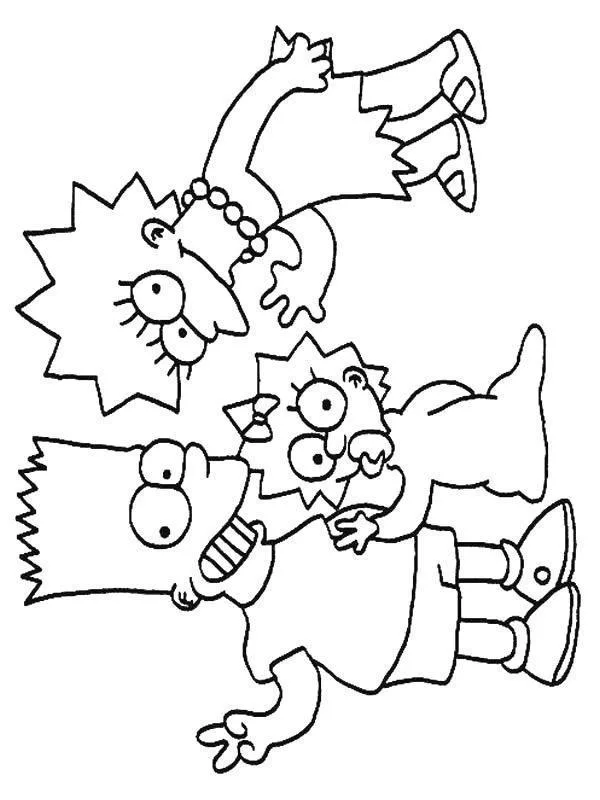 Desenho de Simpsons para colorir e imprimir: número 16